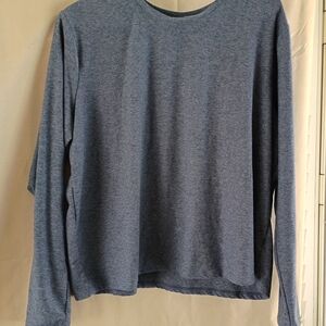 Athletic Works Men's Heather Blue Crewneck Sweater